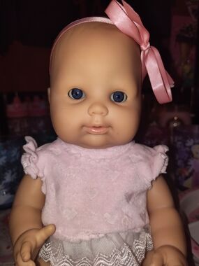 Corolle Baby Doll with Pink Outfit & Bow Headband - Kids Toys